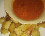 A picture of step 3 of Potato roast with a tomato dip #4weekschallenge.