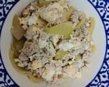 รูปขั้นตอนการทำที่ 6 ของ ผัดผักกาดดองหมูสับใส่ไข่ ไม่ใช้น้ำมัน