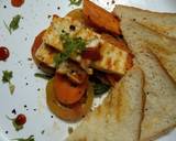 A picture of step 6 of Grilled vegetables with spinach and Toast.