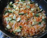 A picture of step 4 of Easy, Delicious & Spicy Mince and Vegetable Curry in a Frying Pan.