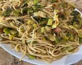 A picture of step 9 of Spicy tuna and leek spaghetti with asian flavours and a citrus twist.