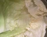 A picture of step 1 of Lebanese stuffed cabbage rolls - malfouf mahshi.