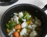 A picture of step 1 of Brown Rice with Vegetables.