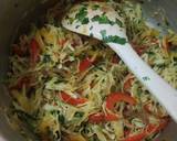 A picture of step 5 of Cabbage Capsicum stir fry.