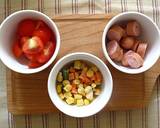 A picture of step 1 of Toaster Oven Omelette With Colorful Vegetables.