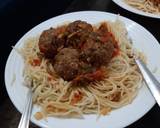 A picture of step 7 of Spaghetti & Meat Balls in tomato sauce.