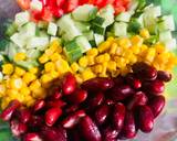 A picture of step 3 of Vegetable salad with red beans.