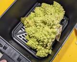 A picture of step 2 of Air-fryer romanesco broccoli cauliflower done two ways.