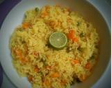 A picture of step 1 of Lemon veg rice with potato and carrot soup.