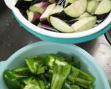 A picture of step 1 of Macrobiotic Kurumabu and Vegetables Broiled in Sweet Miso.