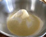 A picture of step 1 of Aghroum – Moroccan bread.