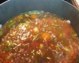 A picture of step 3 of Beef and Barley Vegetable Soup.