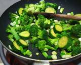 A picture of step 2 of Pan fried veges.