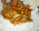 A picture of step 9 of Dambun shinkafa + Vegetable Soup.