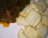 A picture of step 3 of Fried yam with vegetable sauce.