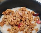 A picture of step 3 of Gluten free porridge with gluten free granola.