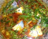 A picture of step 4 of Green vegetable stew(Miyan alayewu).