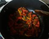 A picture of step 5 of Farfalle Pasta in Chicken Tomato sauce.