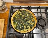 A picture of step 8 of Broccoli, feta and spinach quiche.