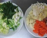 A picture of step 1 of Delicious Vegetable Miso Nabe (Hot Pot).