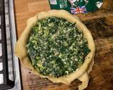 A picture of step 7 of Broccoli, feta and spinach quiche.