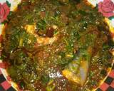 A picture of step 5 of Green vegetable stew(Miyan alayewu).