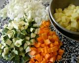 A picture of step 1 of Vegetable-only Minestrone.