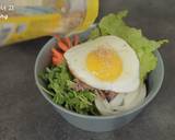 A picture of step 6 of Bibimbap (Korean Rice Bowl with Beef and Vegetables).