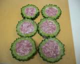 A picture of step 1 of Tempura with Summer Vegetables and Meat-Stuffed Bitter Melon.