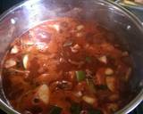 A picture of step 4 of Mandys meat and vegetable spaghetti sauce.