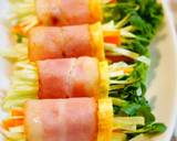 A picture of step 5 of Raw Vegetables Wrapped with Bacon and Eggs.