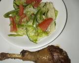 A picture of step 2 of Lettuce salad and chicken thigh #4weekchallenge.