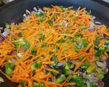 A picture of step 1 of Egg & vegetable stir fried rice.