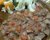 A picture of step 5 of Fried liver(maini) with vegetables#mashujaarecipe.