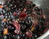 A picture of step 3 of #ChooseToCook Damson and beetroot ketchup.