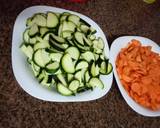 A picture of step 4 of #weekly jikoni challenge sauted vegetables and fried rice.