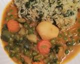 A picture of step 3 of Spinach rice and vegetable curry.