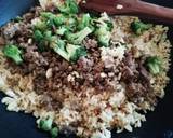 A picture of step 7 of Mexican Broccoli & ground beef rice#my unique rice recipe.