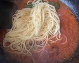 A picture of step 4 of Simple tomato pasta with mozzarella and padron peppers.