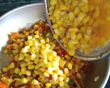 A picture of step 5 of Corn vegetables cheese Frankie.