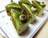 A picture of step 7 of My green tea cake  Matcha moousse cake.