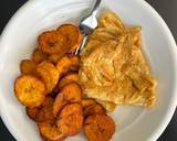 A picture of step 2 of Plantain and egg.