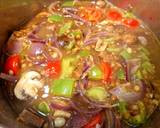 A picture of step 4 of Seitan Mushroom Lentil Stew (Vegan).