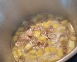 A picture of step 3 of Jerusalem artichoke and marrow soup.