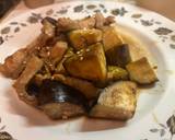 A picture of step 7 of Easy Japanese style pork and aubergine stir.