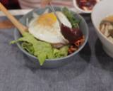 A picture of step 6 of Bibimbap (Korean Rice Bowl with Beef and Vegetables).