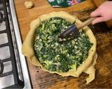 A picture of step 7 of Broccoli, feta and spinach quiche.