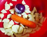 A picture of step 1 of Potato veggies dish.