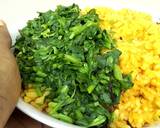 A picture of step 6 of Steamed WATERLEAF on Jollof Rice.