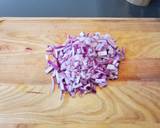 A picture of step 1 of Italian sausages and vegetable skillet with spicy green harissa.